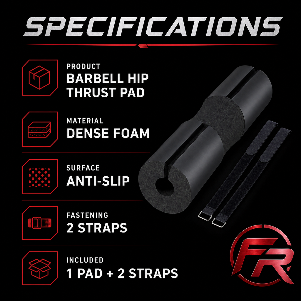 Barbell Hip Thrust Pad specifications