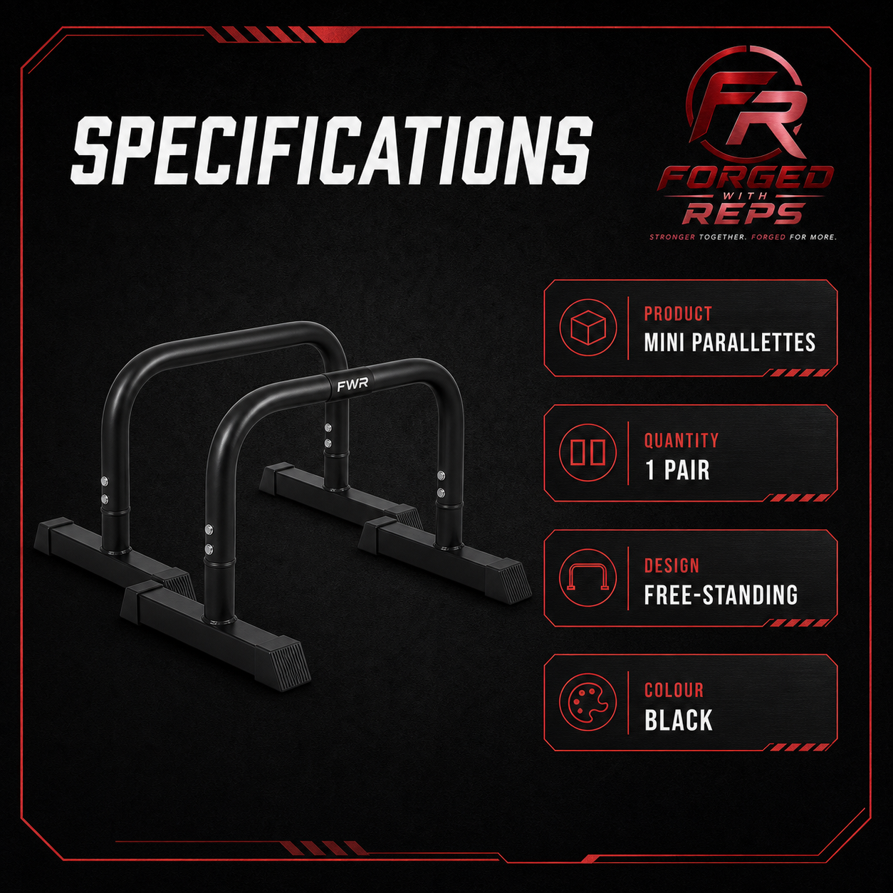 Push-Up Bars Mini Parallettes - specifications