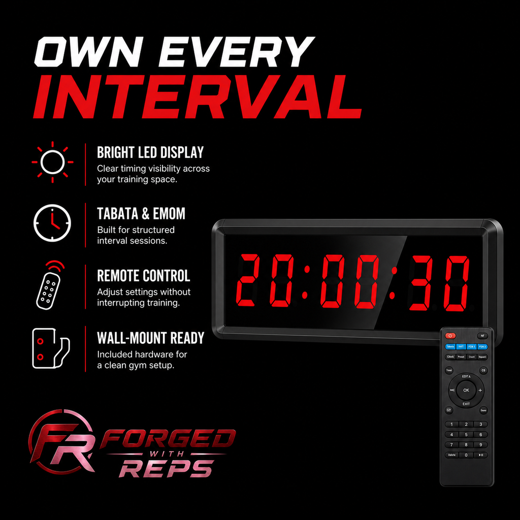 Gym LED Timer (Tabata/EMOM) - features