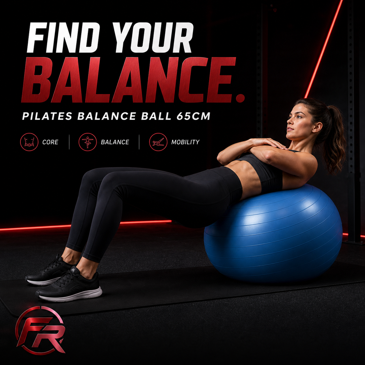 Pilates Balance Ball 65cm promotional graphic