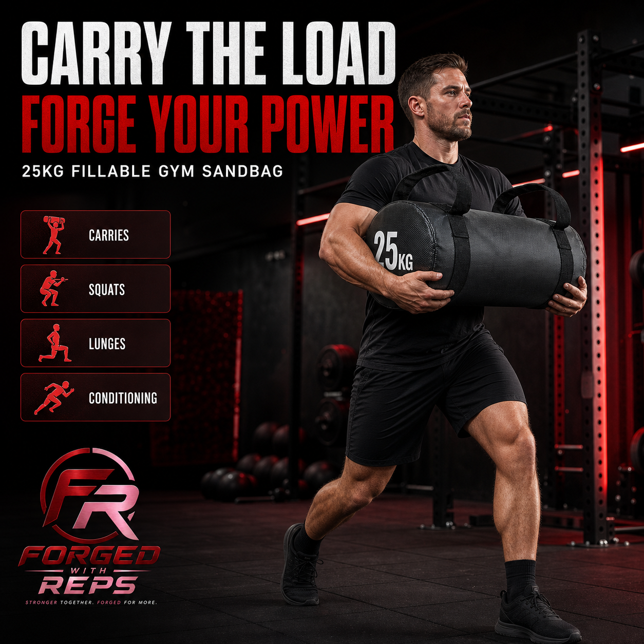 Gym Sandbag 25kg (Fillable) - promotional graphic