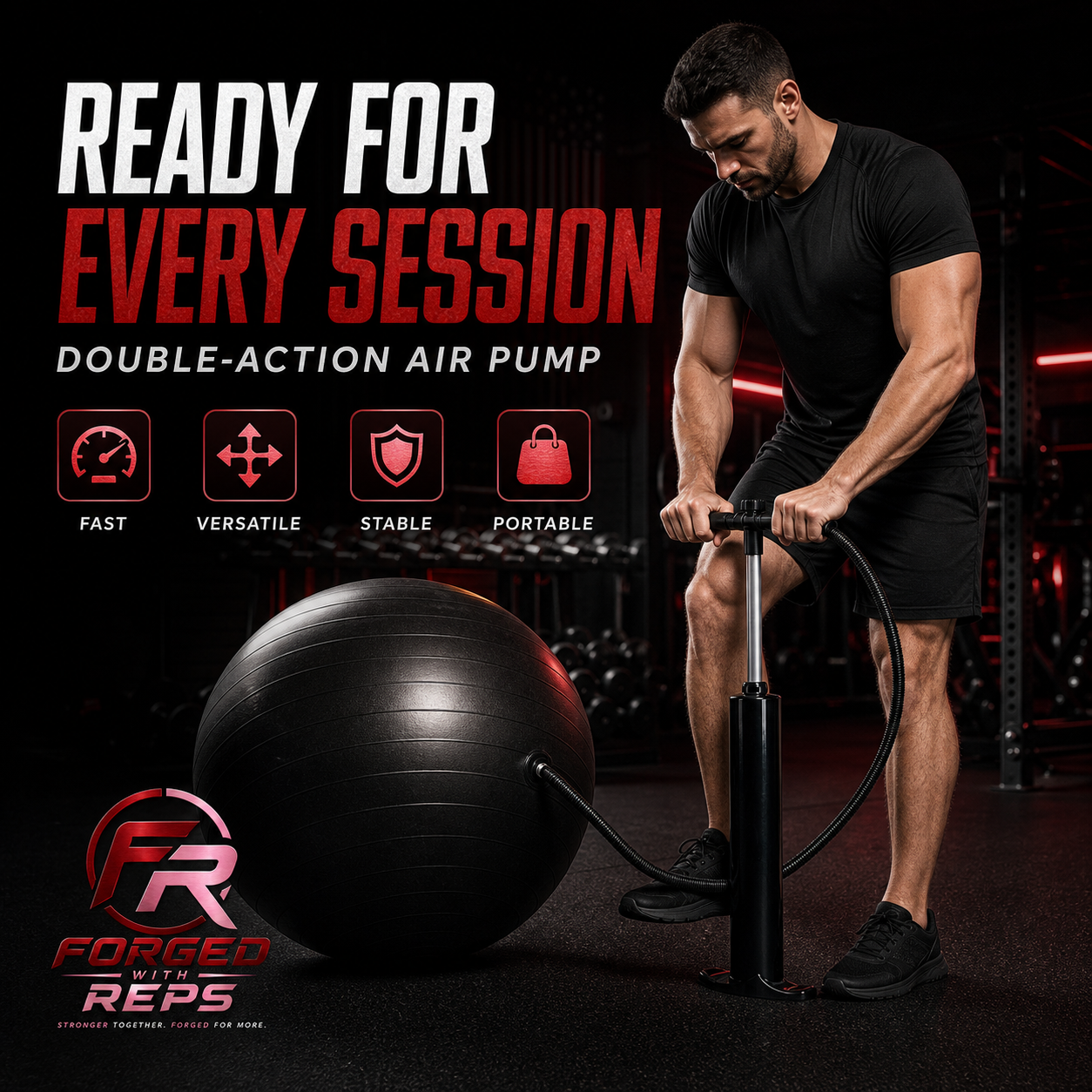 Double-Action Air Pump - promotional graphic