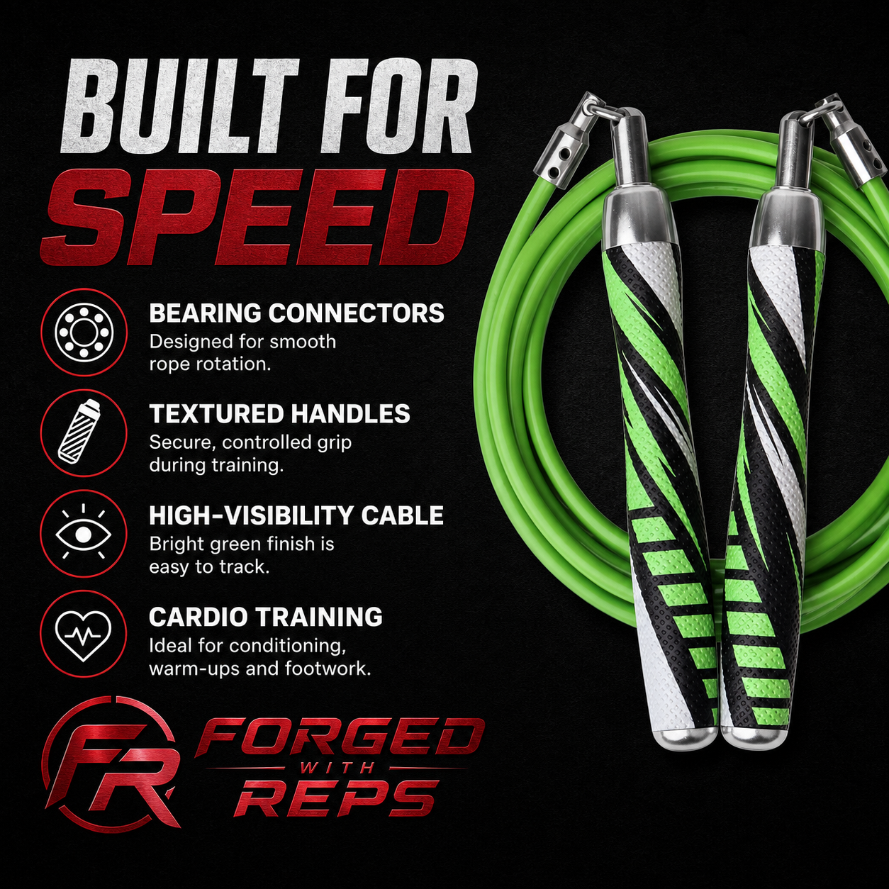 Speed Jump Rope with Bearings - features