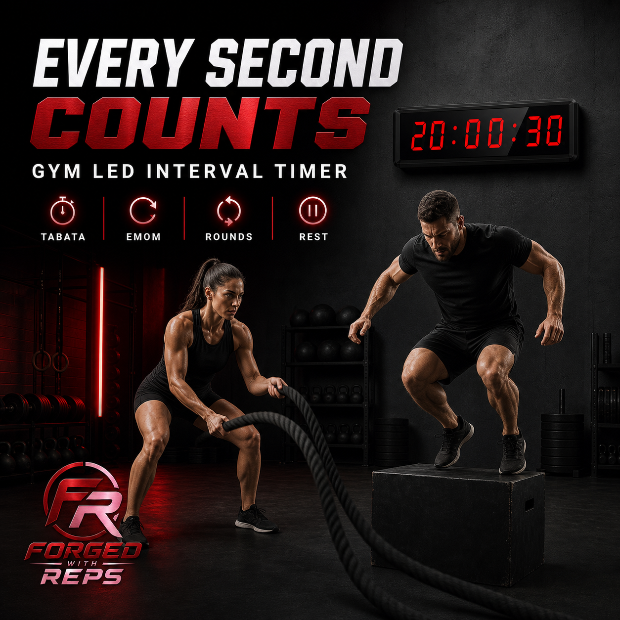 Gym LED Timer (Tabata/EMOM) - promotional graphic