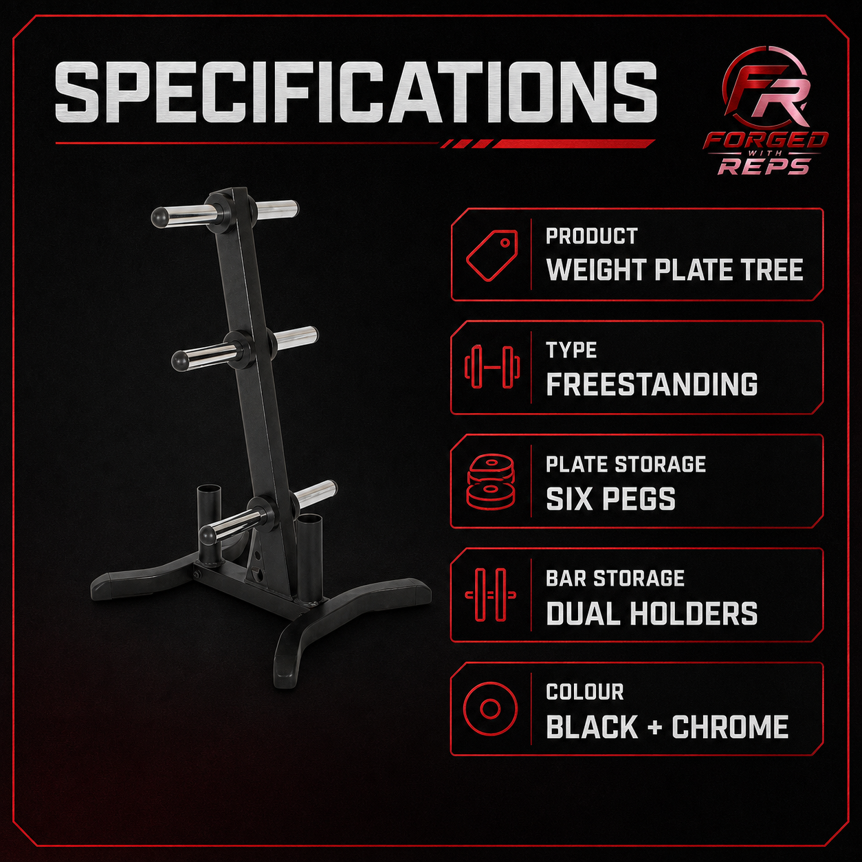 Weight Plate Tree and Bar Holders specifications