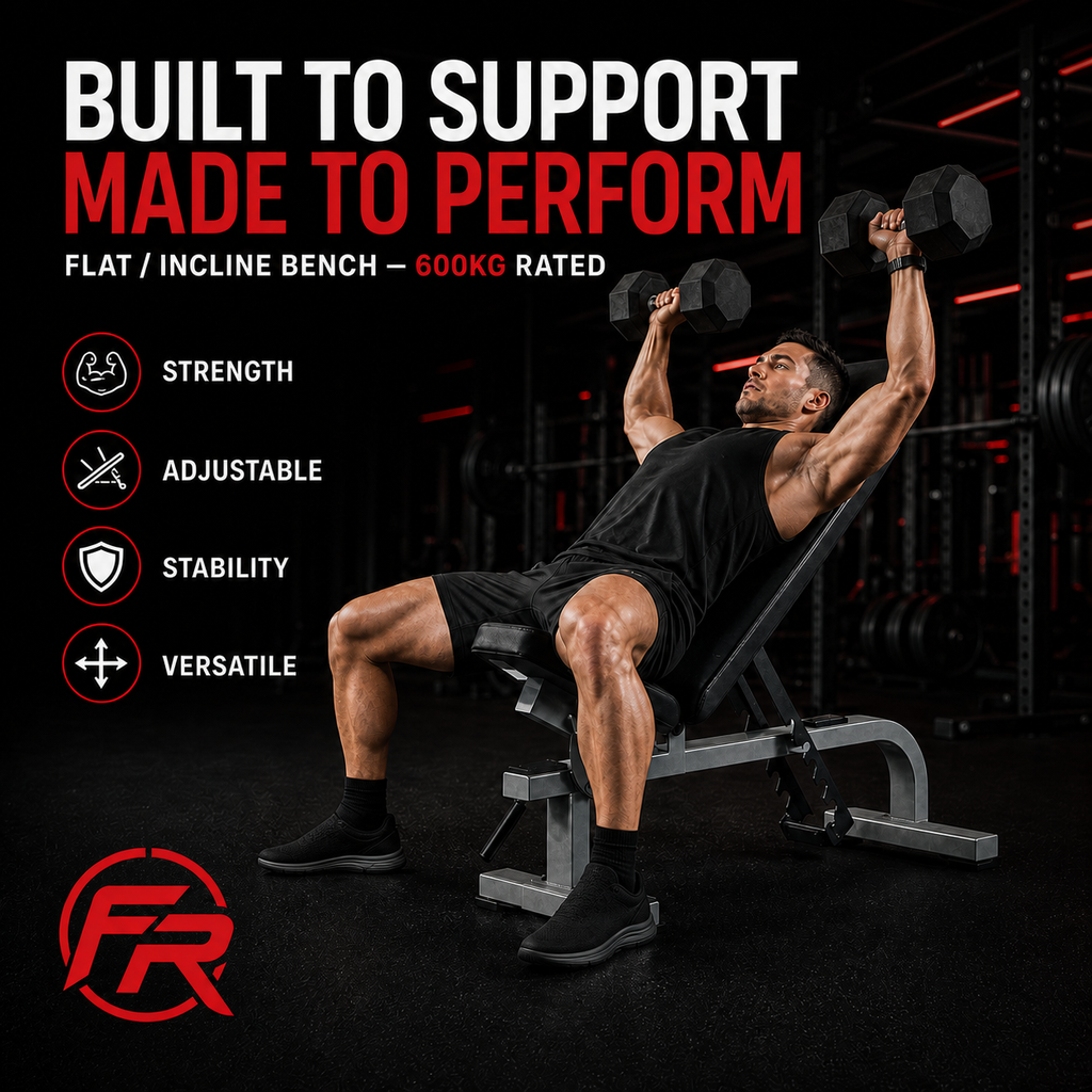 Flat Incline Bench 600kg Rated - promotional