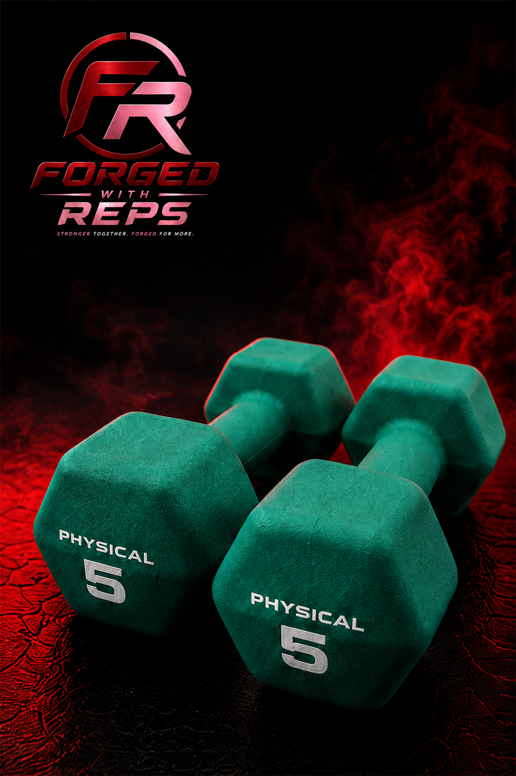 5kg Rubber Hex Dumbbell Pair hero shot