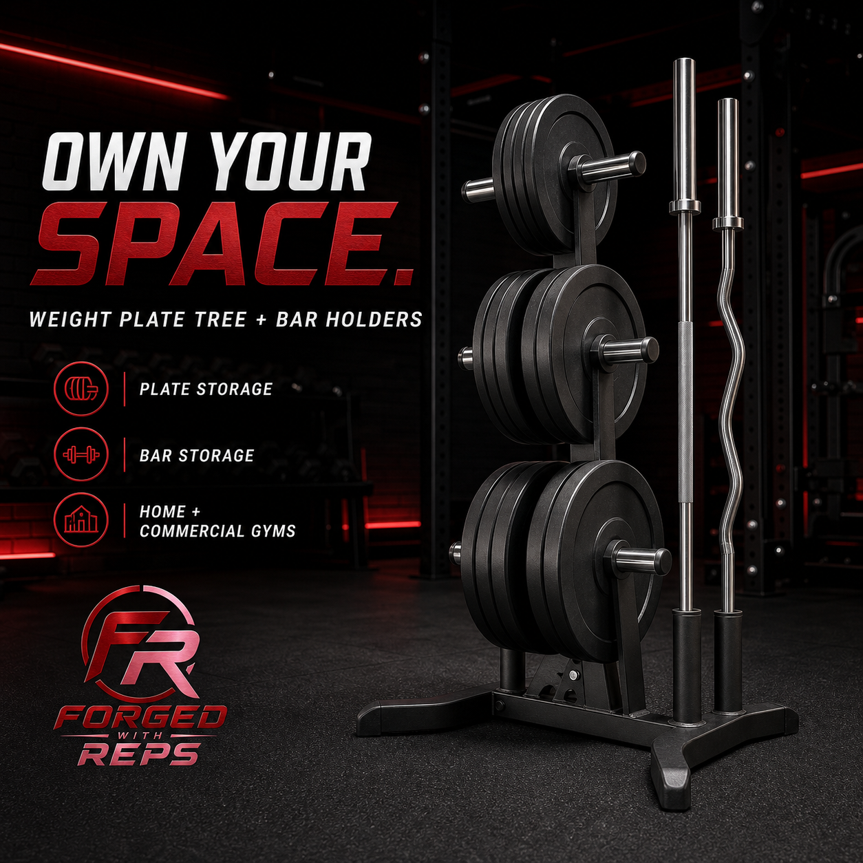 Weight Plate Tree and Bar Holders promotional graphic