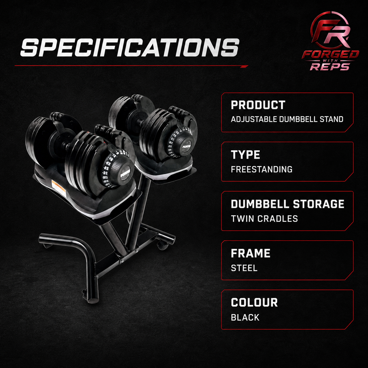 Adjustable Dumbbell Stand specifications
