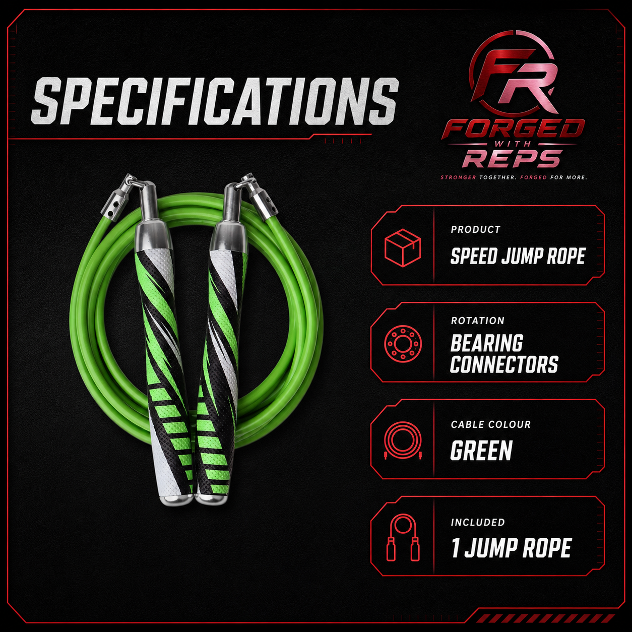 Speed Jump Rope with Bearings - specifications
