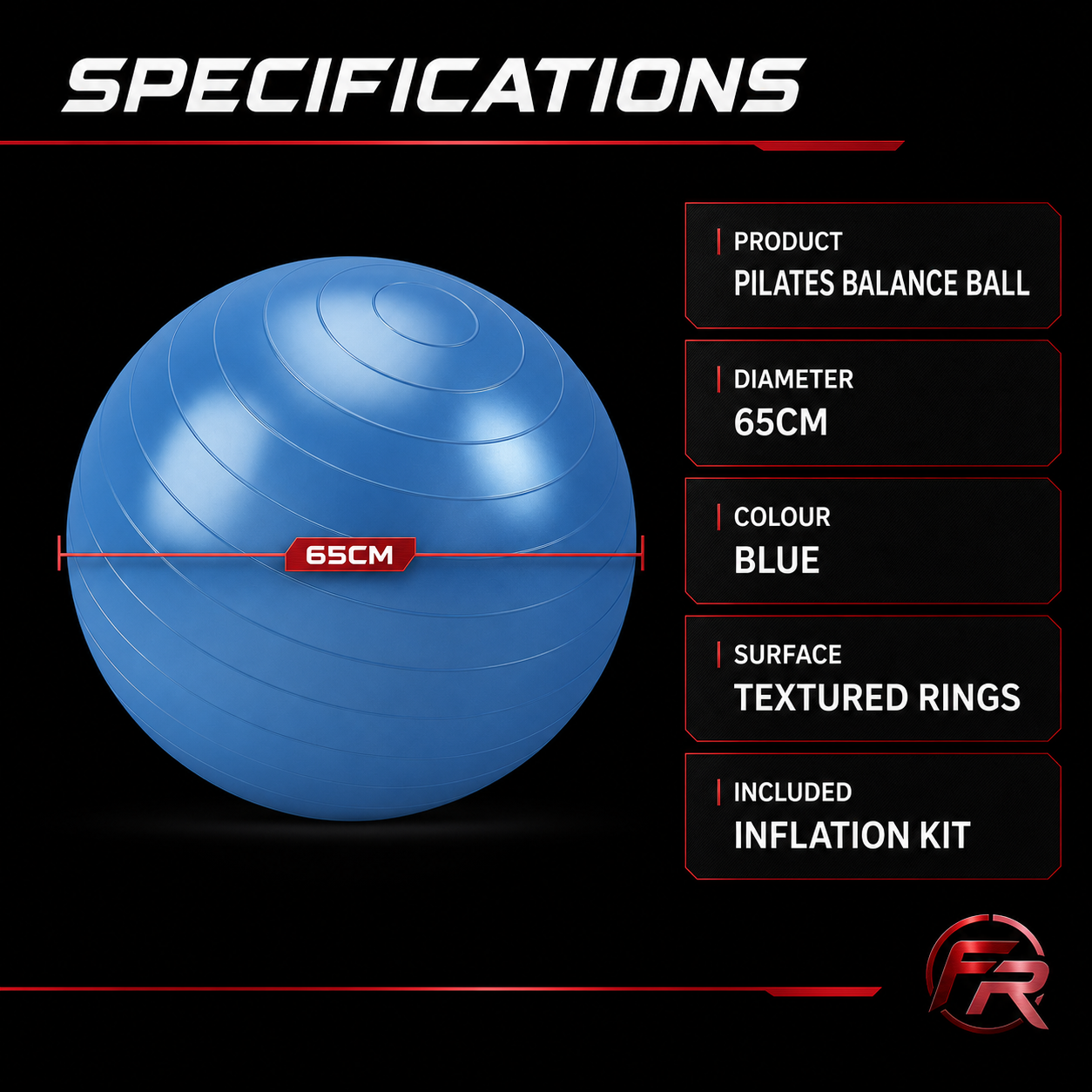 Pilates Balance Ball 65cm specifications