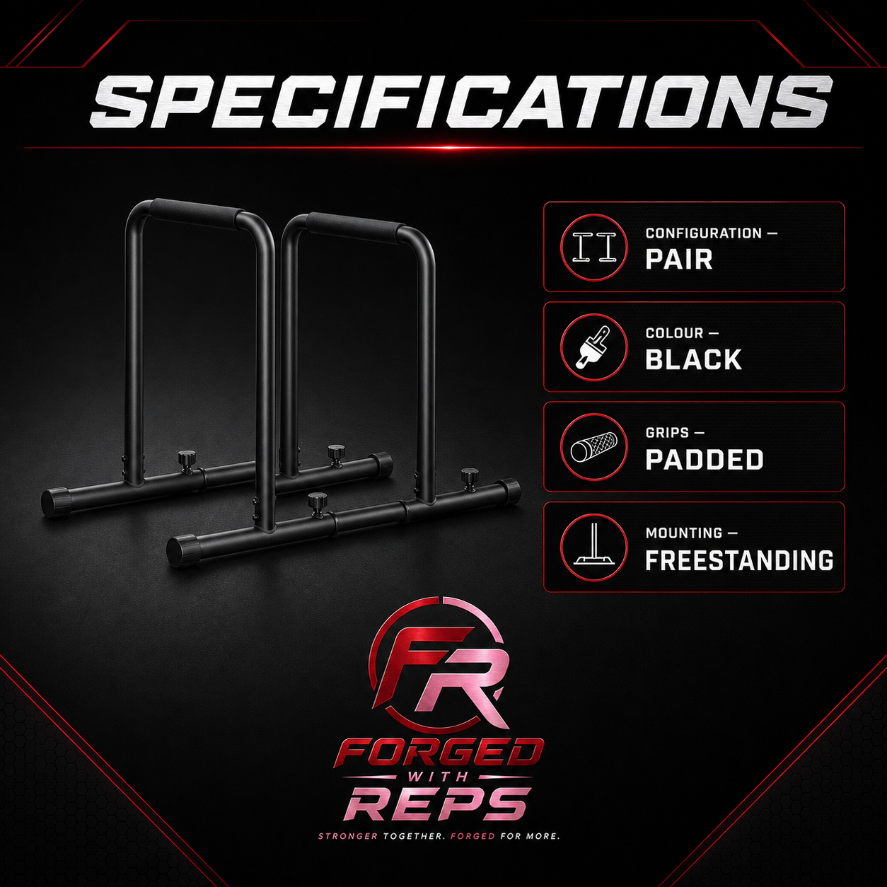 Dip Station Stand (Free-Standing) - specifications
