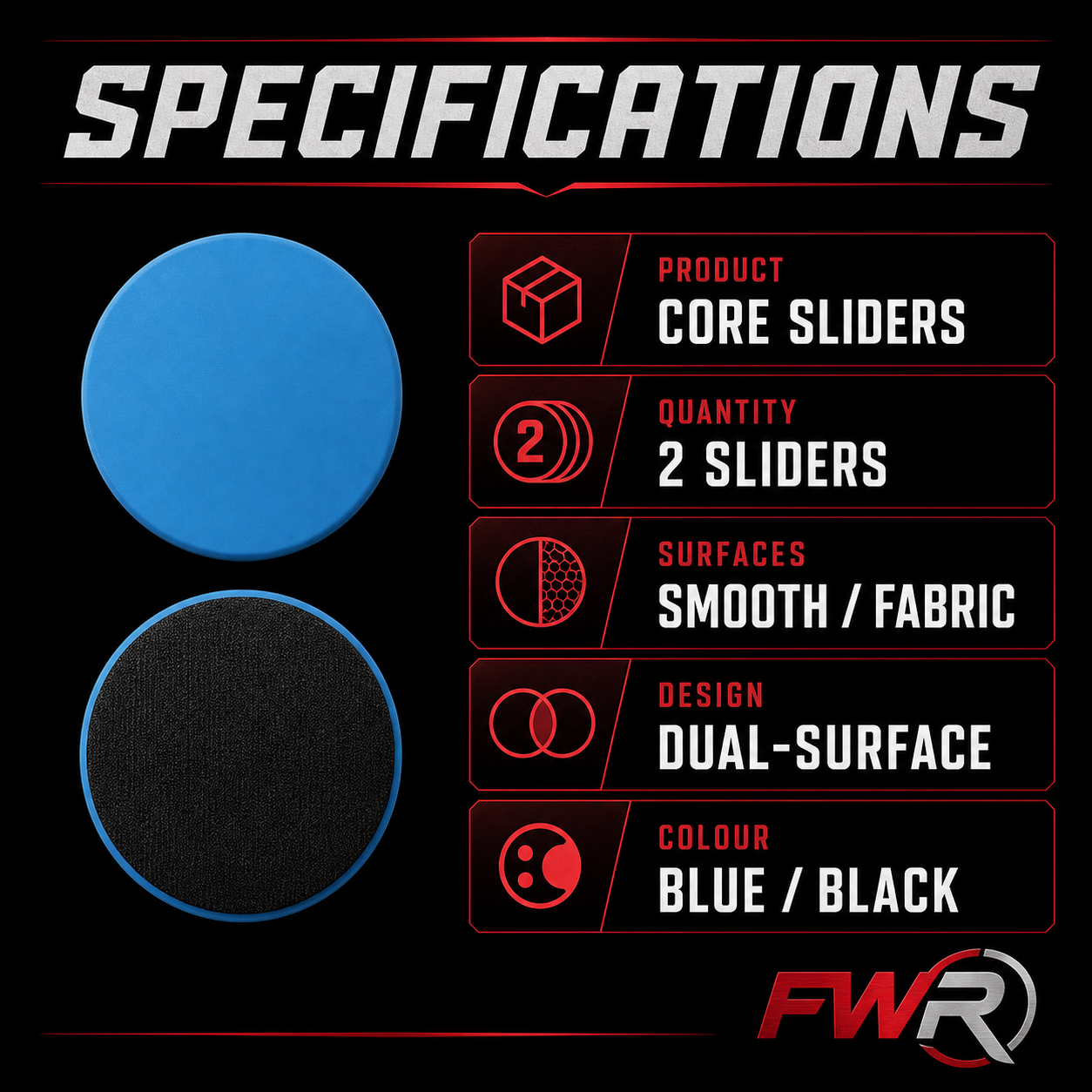 Core Sliders Dual-Surface 2-Pack specifications