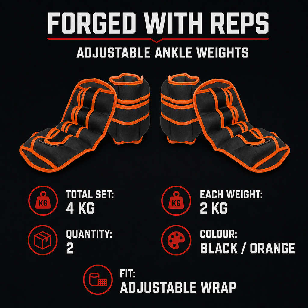 Adjustable Ankle Weights 2x2kg specifications