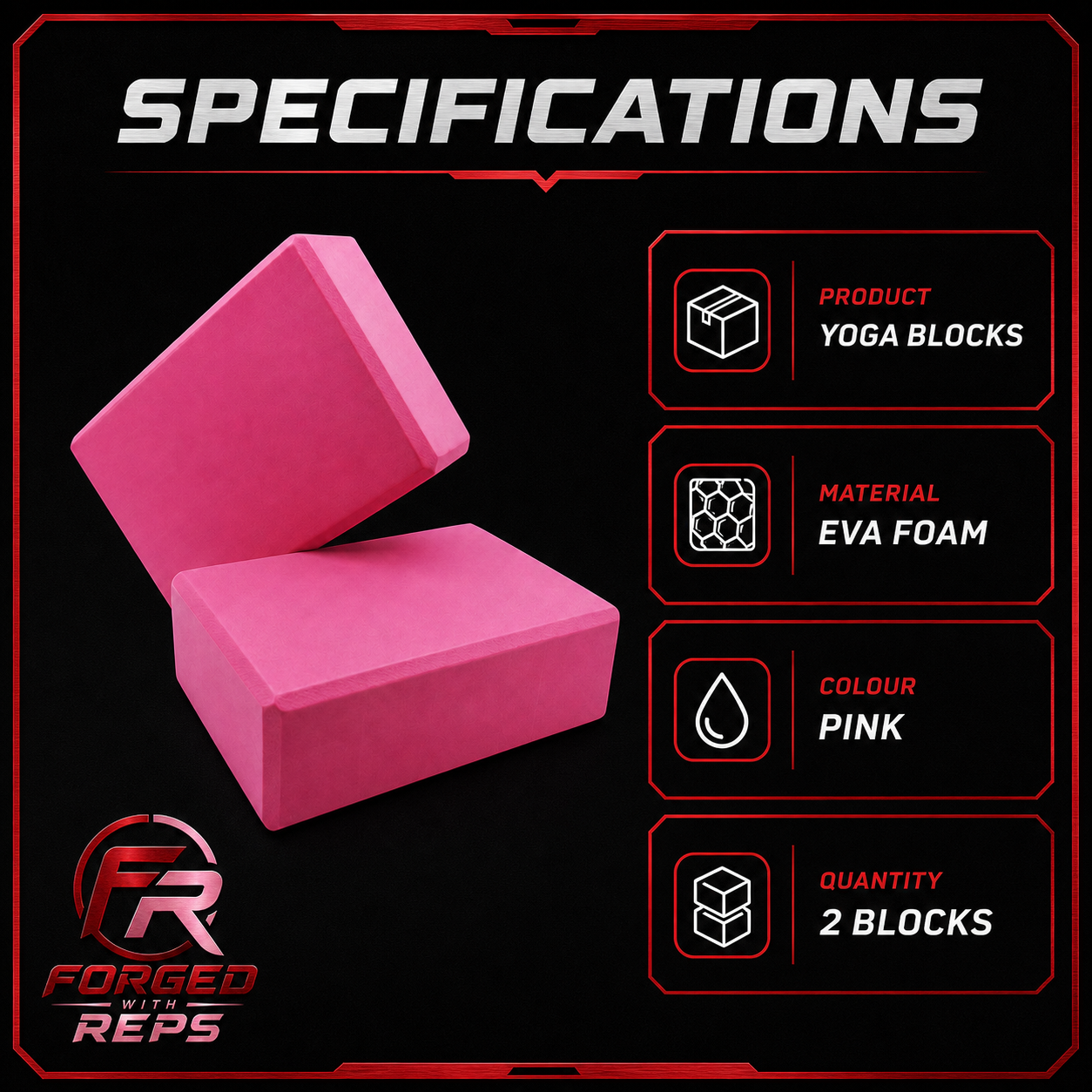 Yoga Blocks (EVA) 2-Pack - specifications