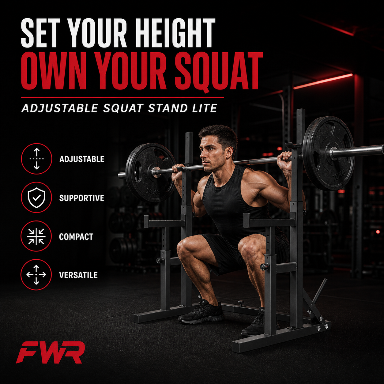 Adjustable Squat Stand Lite - promotional