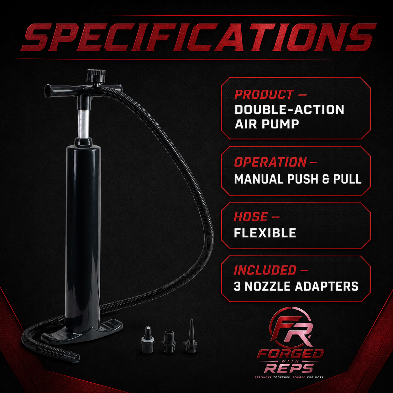 Double-Action Air Pump - specifications