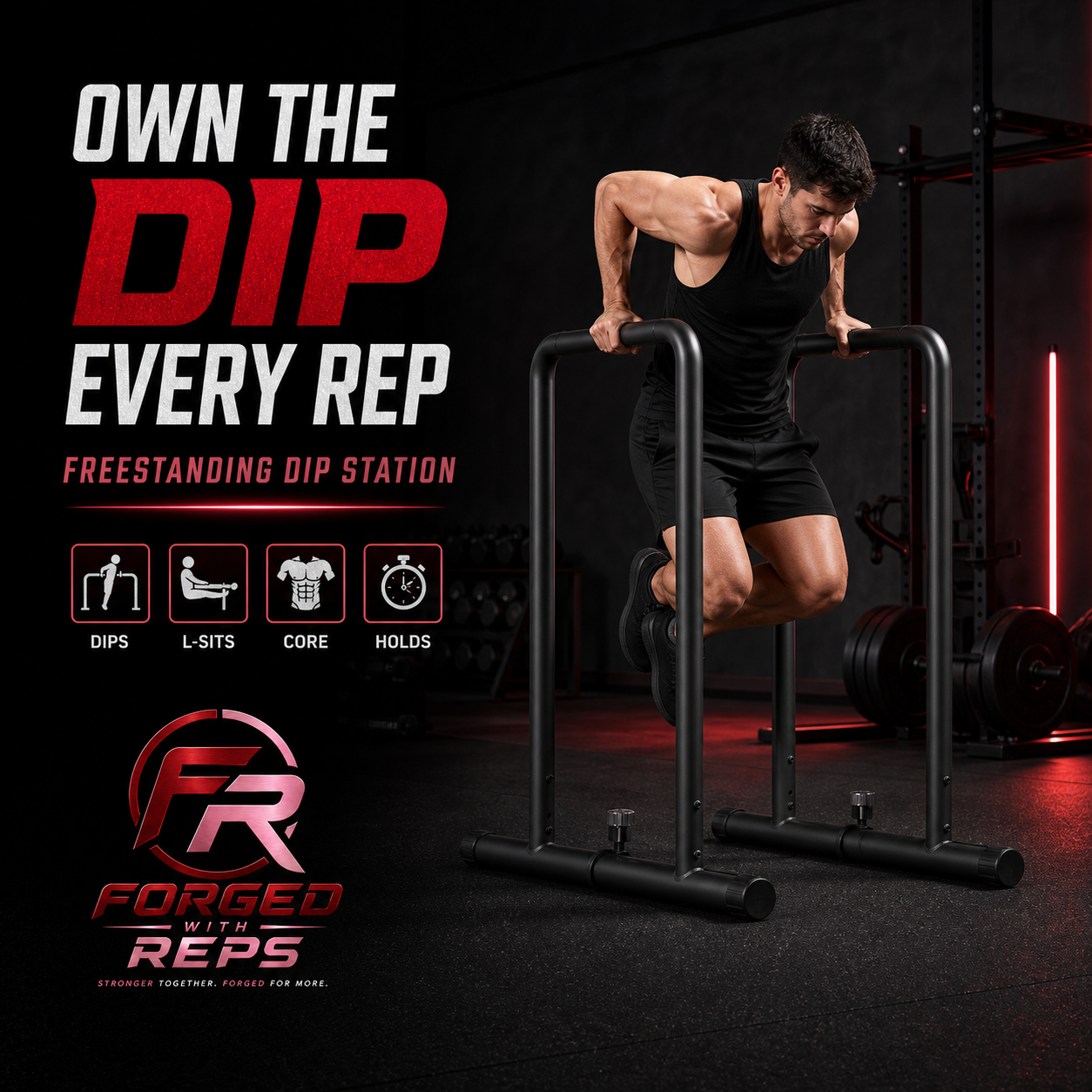 Dip Station Stand (Free-Standing) - promotional graphic