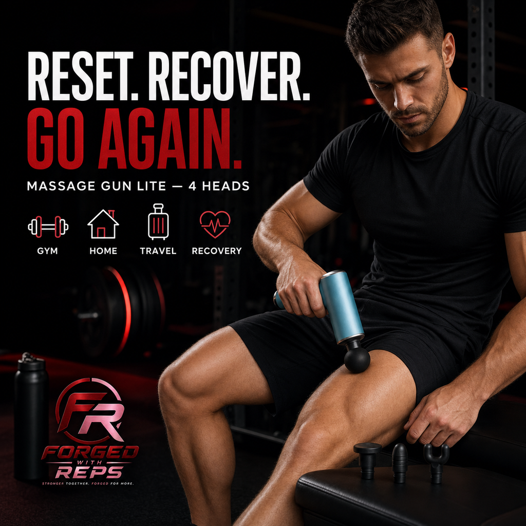 Massage Gun Lite (4 Heads) - promotional graphic