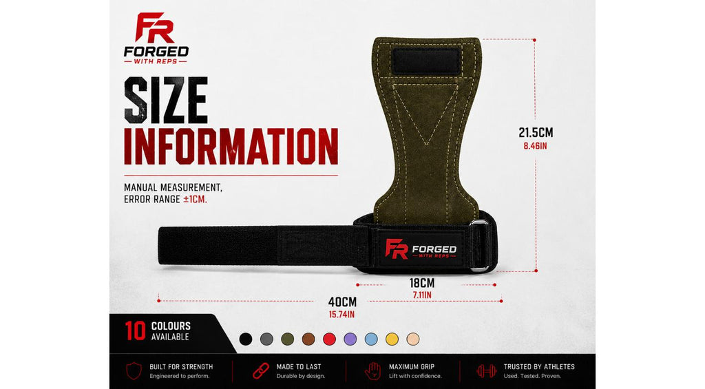 Lifting Grips - Padded Suede Wrist Support Straps