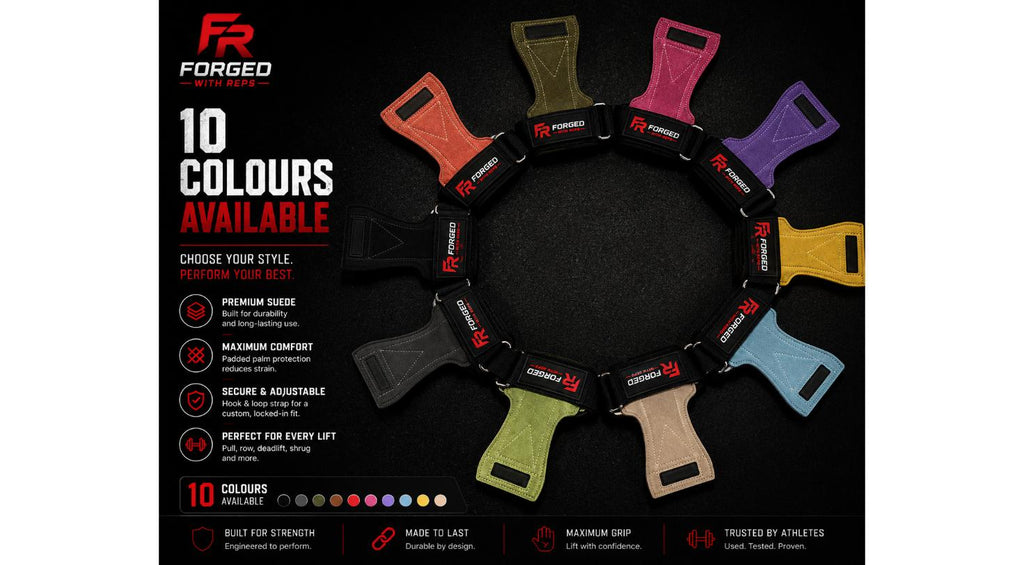 Lifting Grips - Padded Suede Wrist Support Straps